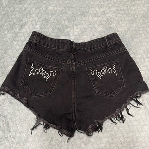 Flame Pocket Denim Shorts